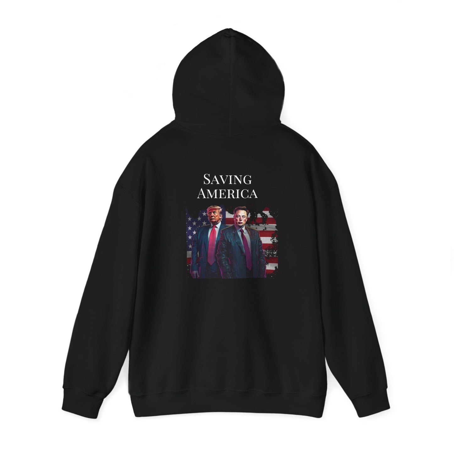 Saving America- Elon Musk & Trump Hoodie