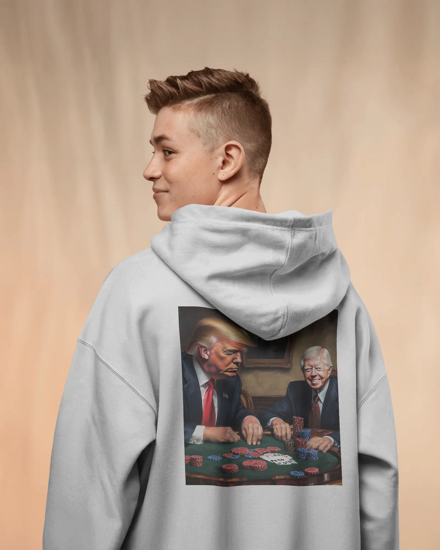 Trump & Jimmy Carter Poker Hoodie
