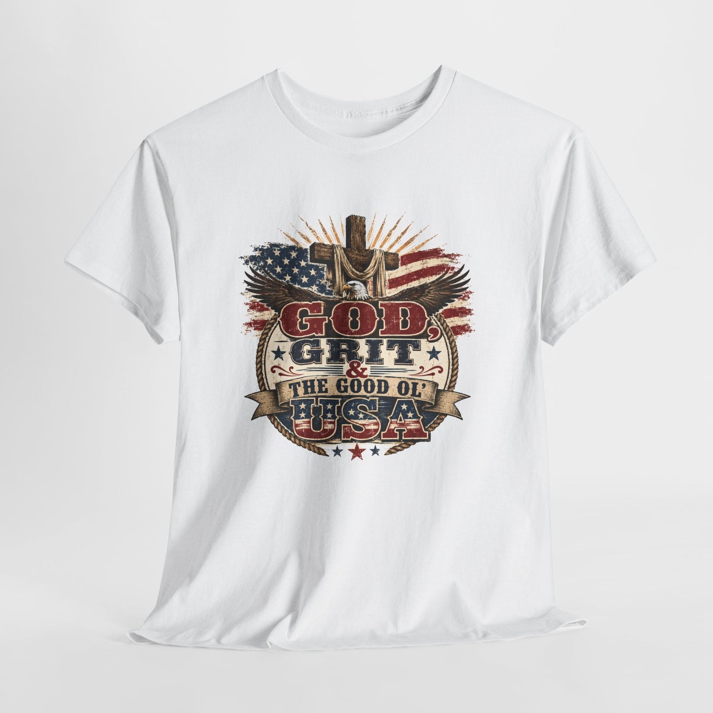 "God, Grit & The Good Ol' USA" - American T-Shirt