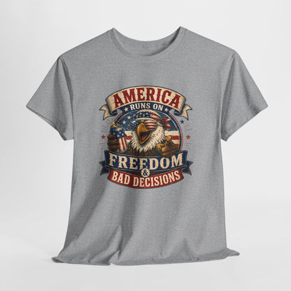 "Freedom & Bad Decisions" Eagle T‑Shirt
