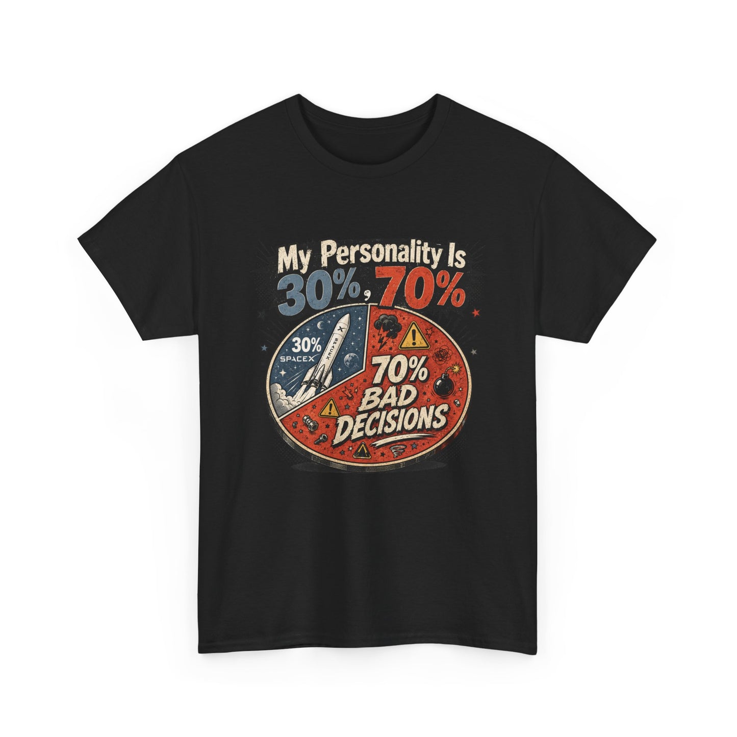 "My Personality Is 30% ? 70% Bad Decisions" - Graphic Tee