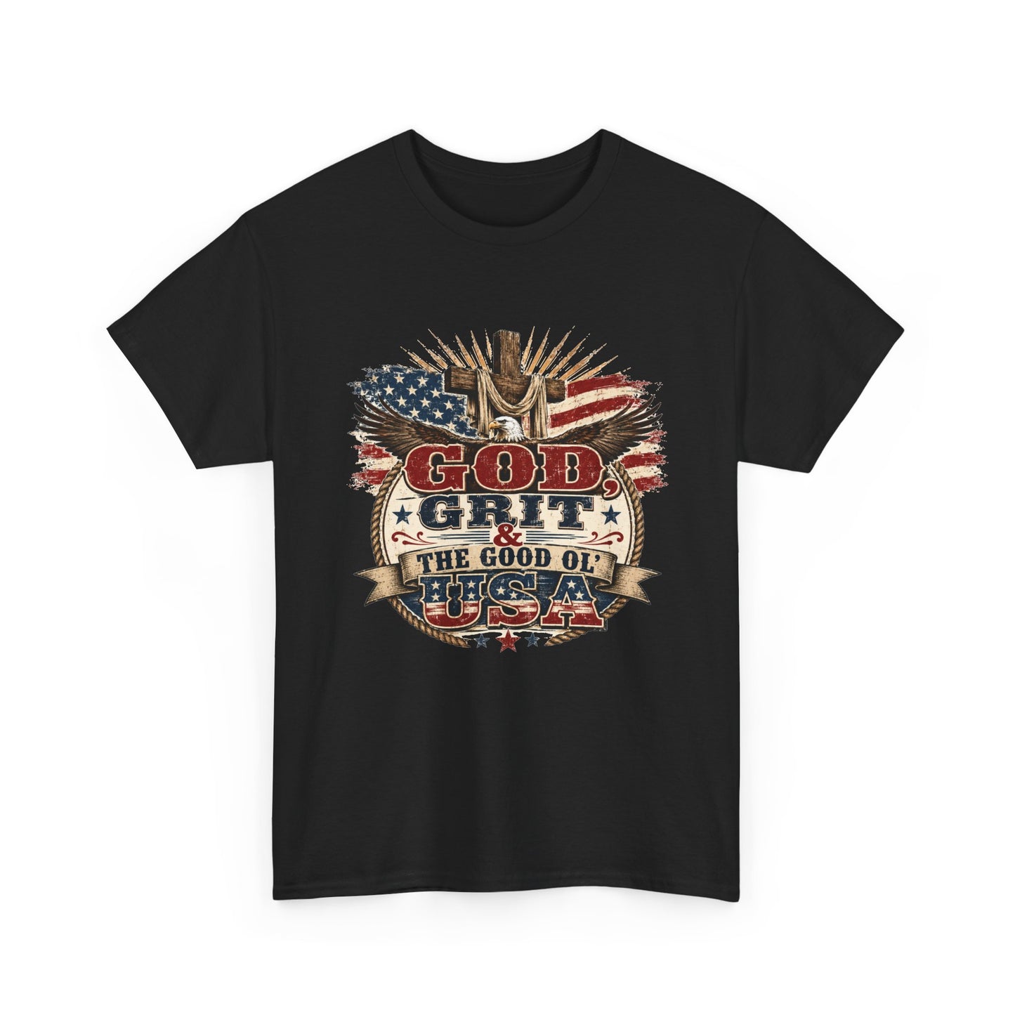 "God, Grit & The Good Ol' USA" - American T-Shirt