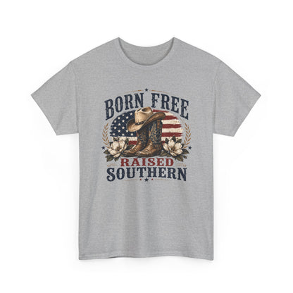 Born Free Raised Southern Tee | Southern Pride Graphic Shirt