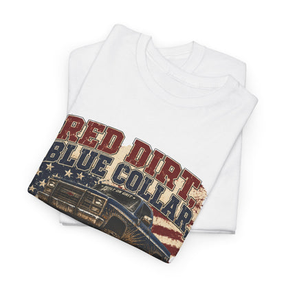 "Red Dirt Blue Collar White Stars" Tee