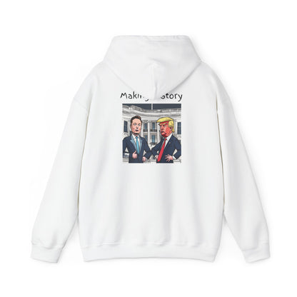 Making History Funny- Elon Musk & Trump Hoodie