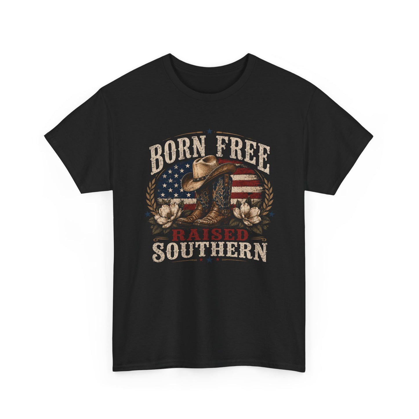 Born Free Raised Southern Tee | Southern Pride Graphic Shirt