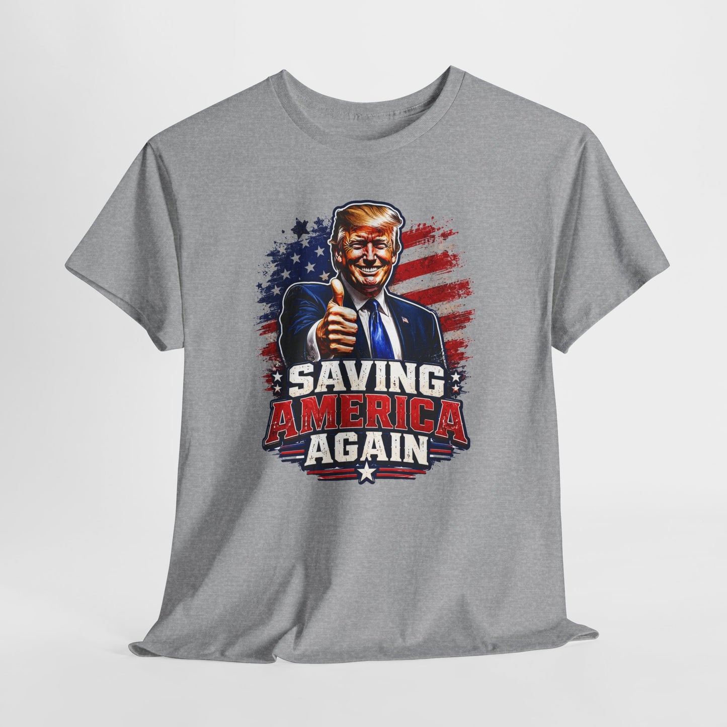 Graphic Tee - "Saving America Again" Patriotic Political T-Shirt