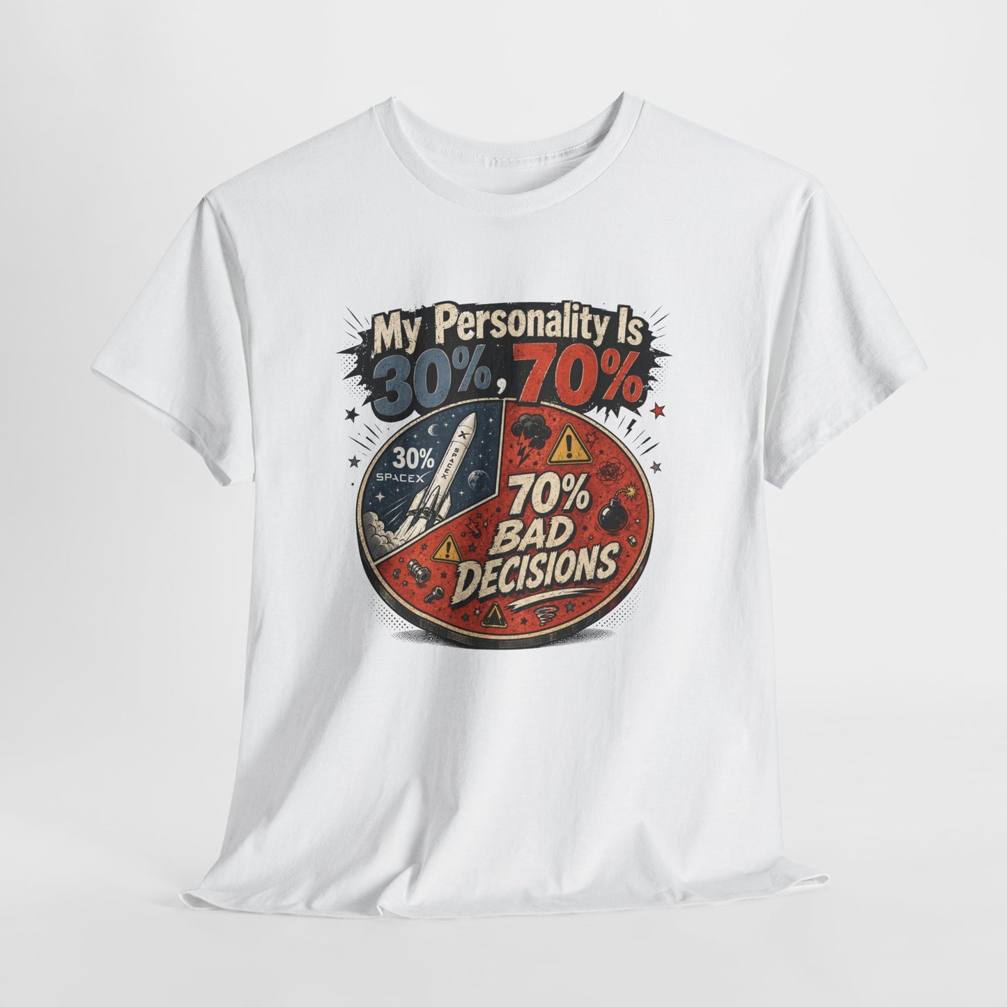"My Personality Is 30% ? 70% Bad Decisions" - Graphic Tee