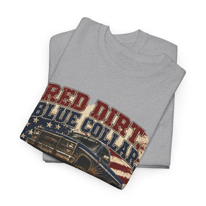 "Red Dirt Blue Collar White Stars" Tee