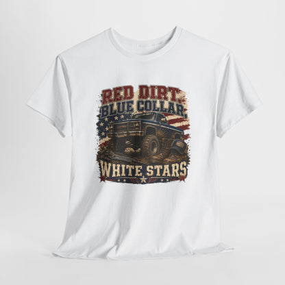 "Red Dirt Blue Collar White Stars" Tee