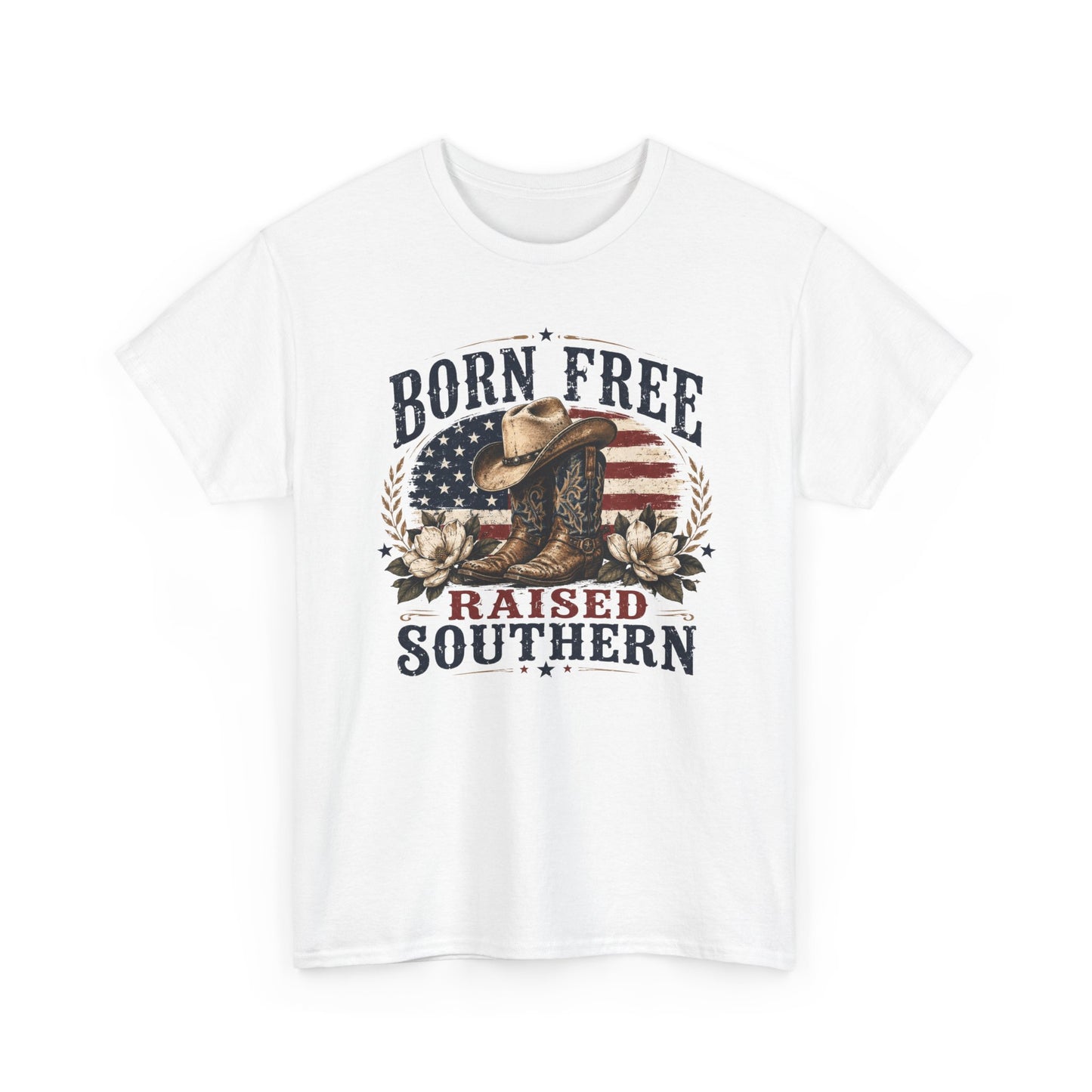 Born Free Raised Southern Tee | Southern Pride Graphic Shirt