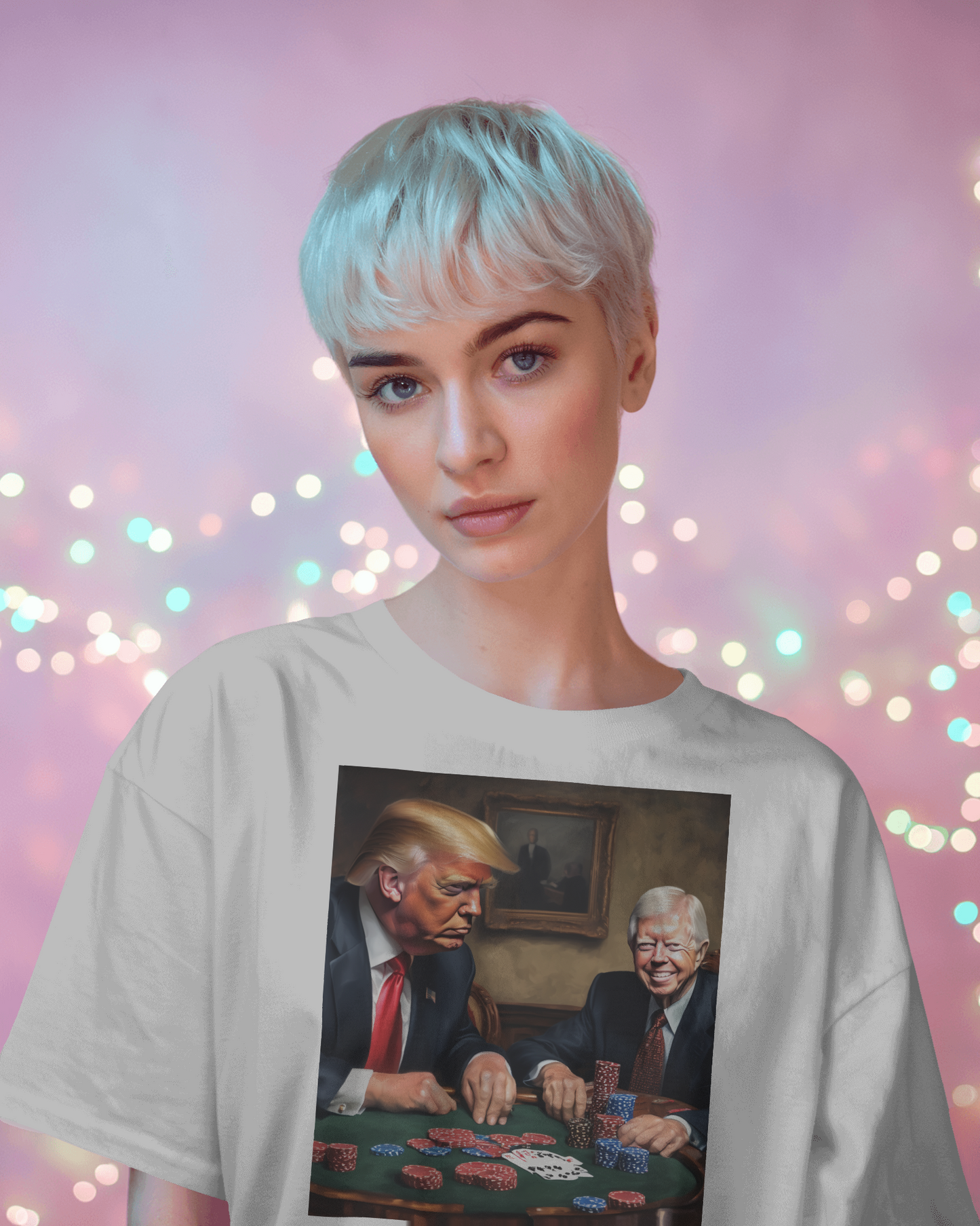 Trump & Jimmy Carter Poker Shirt