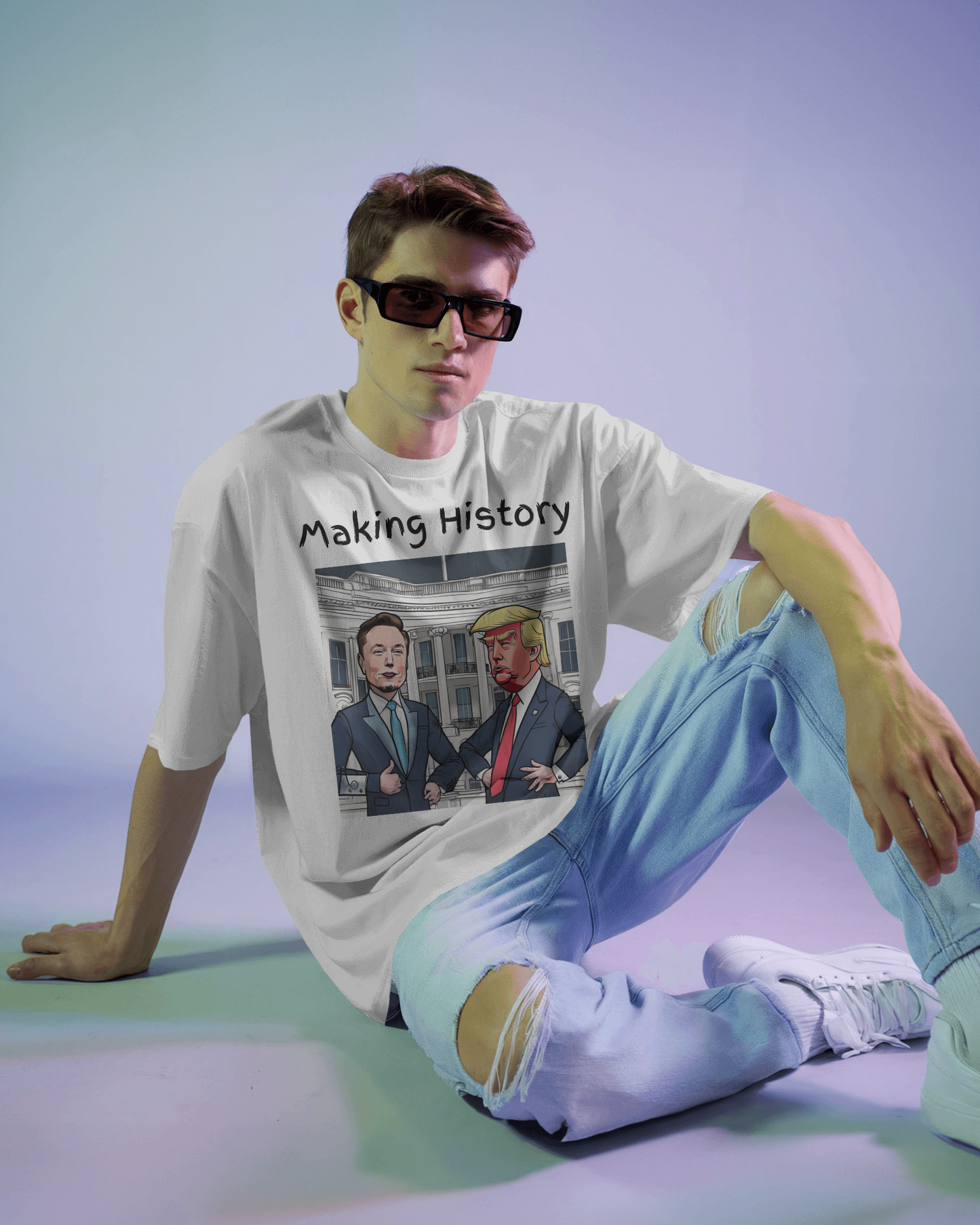 Making History Funny- Elon Musk & Trump Shirt