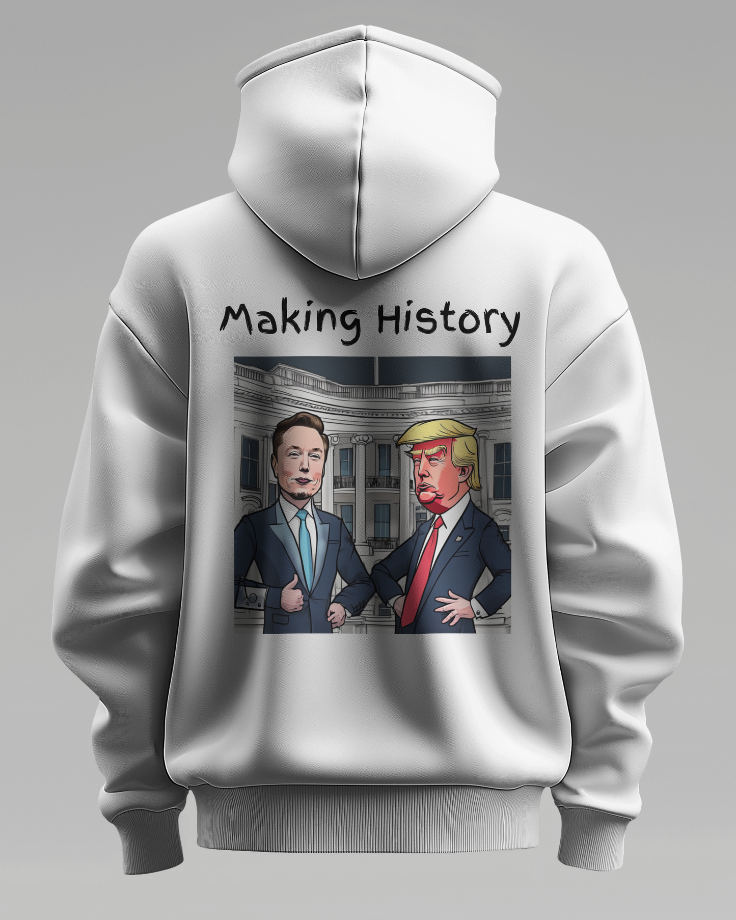 Making History Funny- Elon Musk & Trump Hoodie