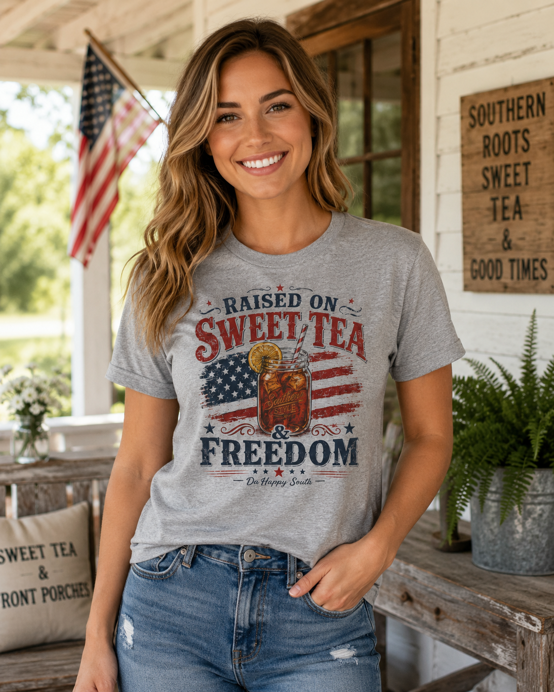 Raised on Sweet Tea & Freedom Tee