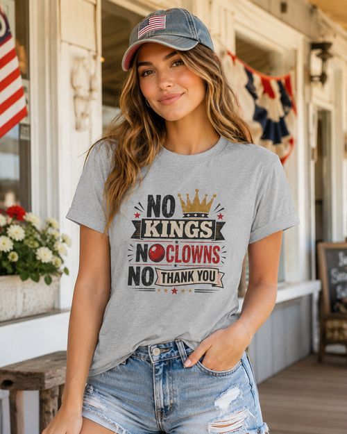 'No Kings, No Clowns, No Thank You!" Tee