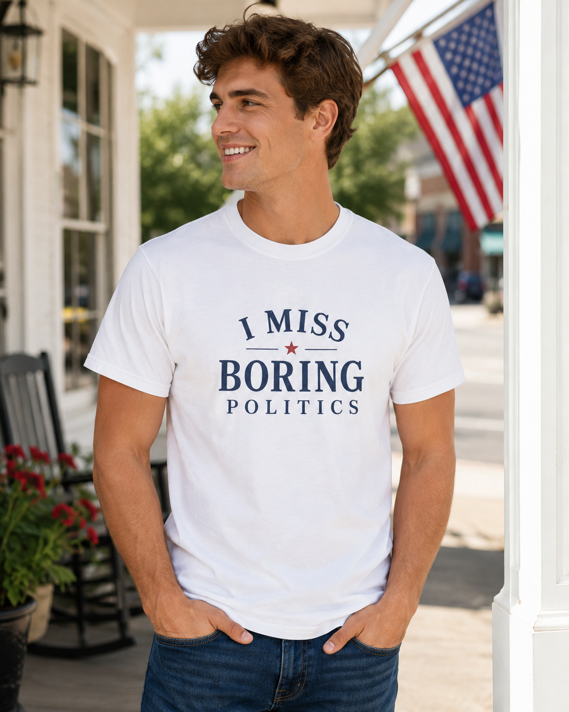 "I Miss Boring Politics" T-Shirt