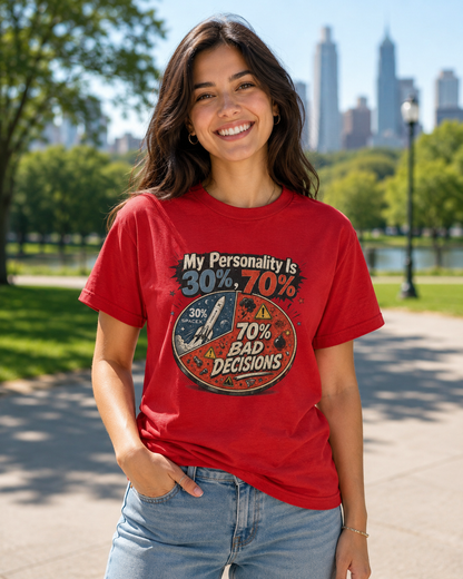 "My Personality Is 30% ? 70% Bad Decisions" - Graphic Tee