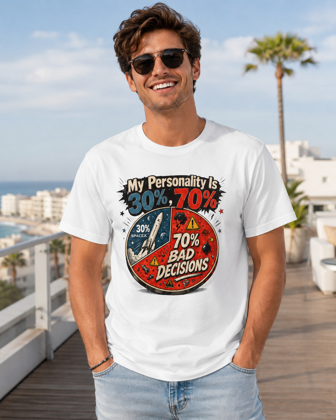 "My Personality Is 30% ? 70% Bad Decisions" - Graphic Tee