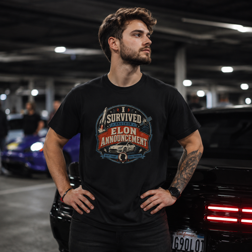 "I Survived Elon Announcement" - T-Shirt