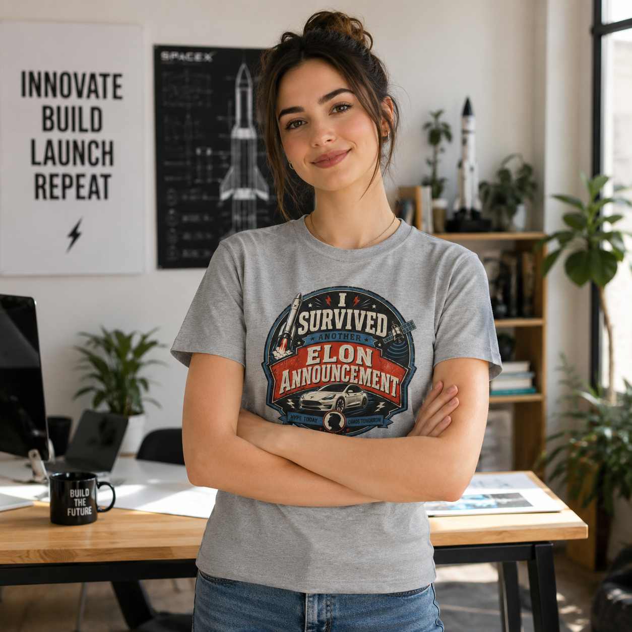 "I Survived Elon Announcement" - T-Shirt
