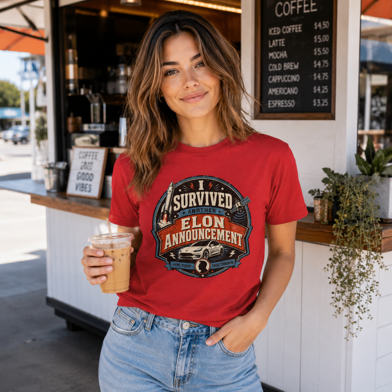 "I Survived Elon Announcement" - T-Shirt
