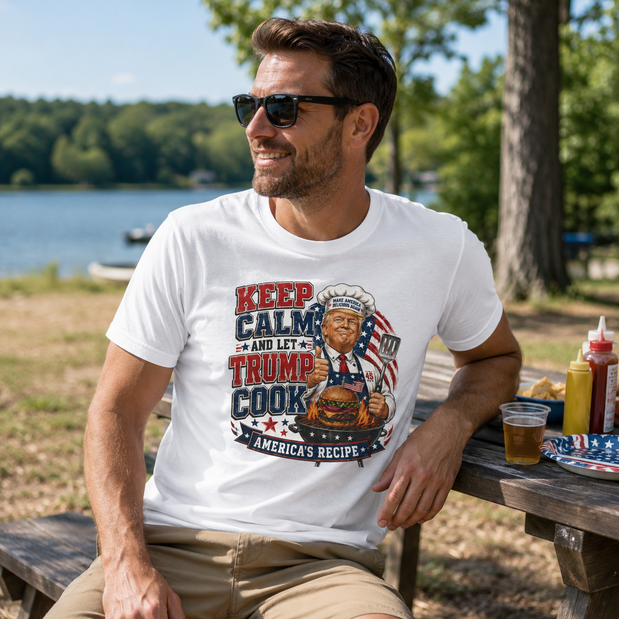 "Keep Calm and Let Trump Cook " Tee