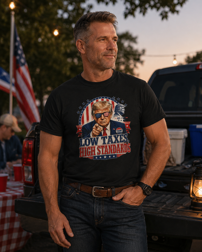 "Low Taxes, High Standards" Tee