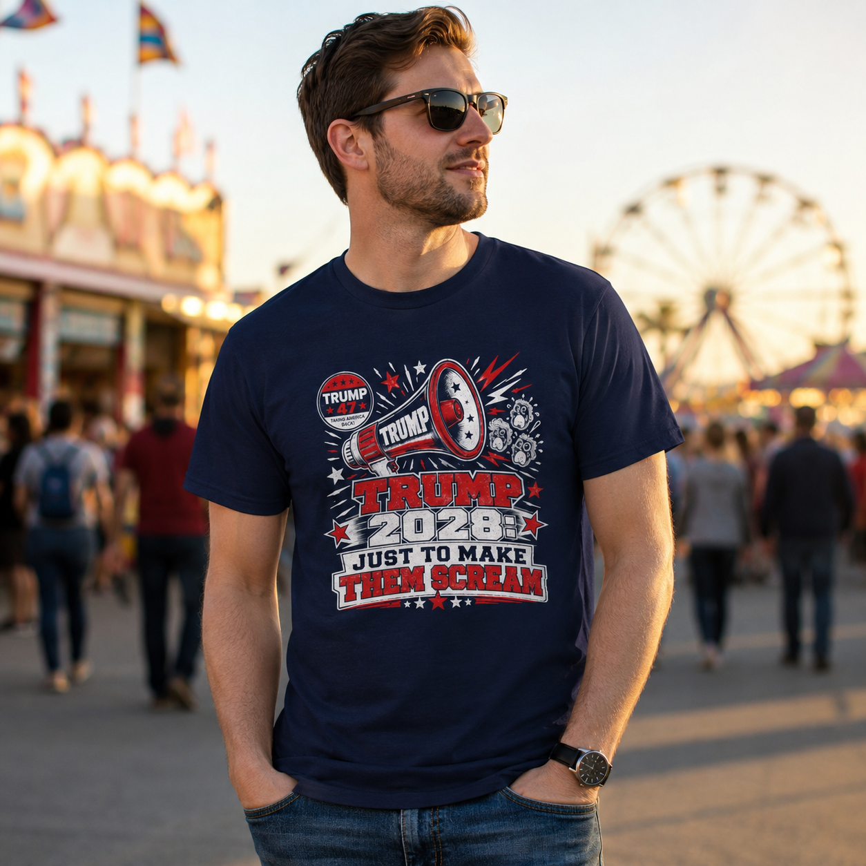 Trump 2028 'Just to Make Them Scream' T-Shirt
