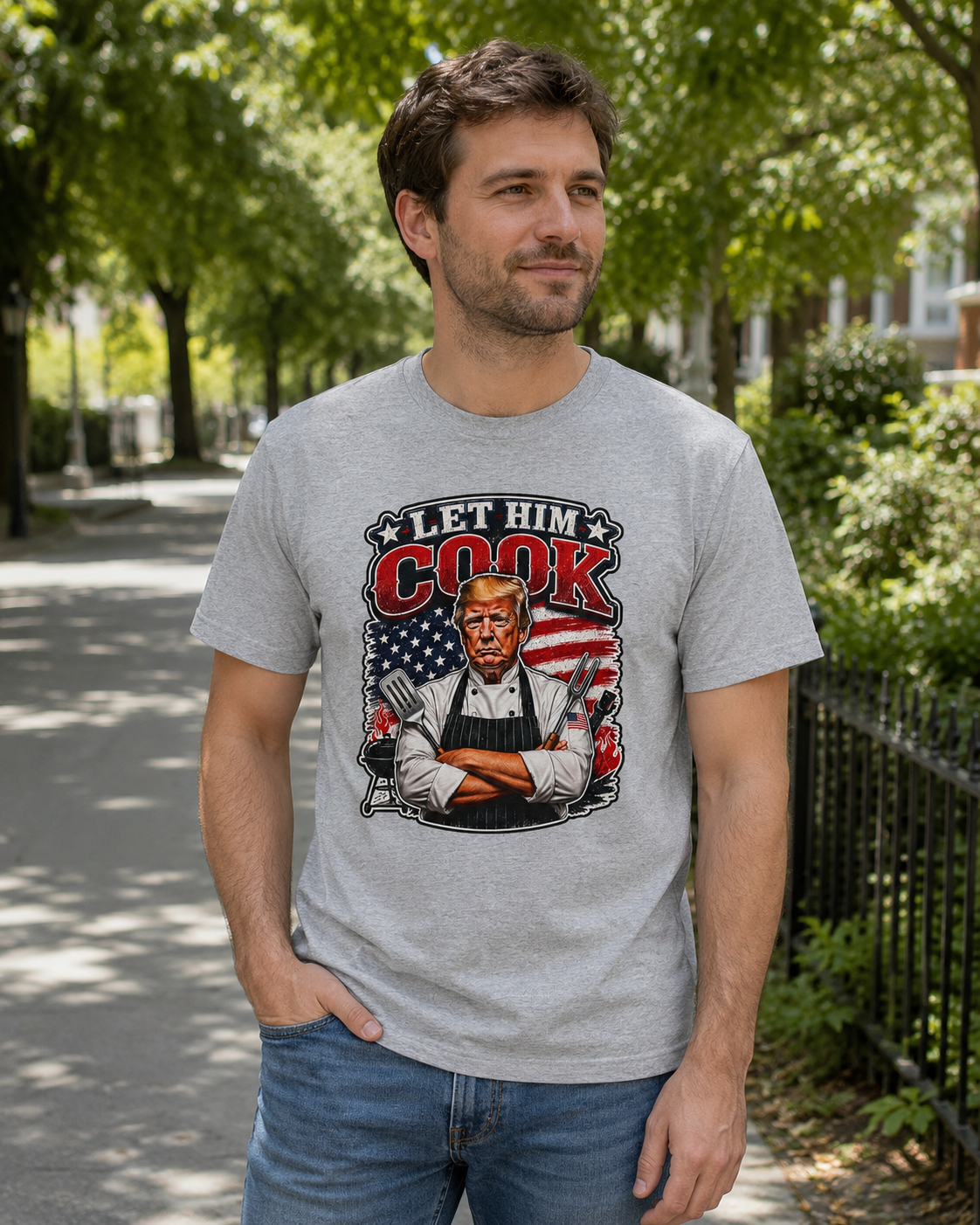 "Let Him Cook" - BBQ Chef T-Shirt