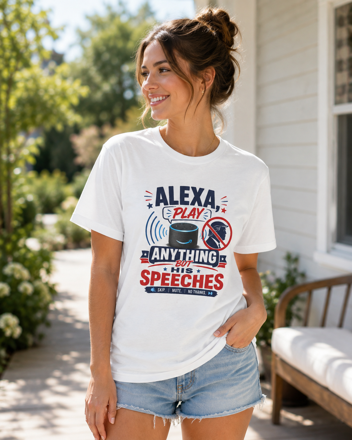 "Alexa Play Anything But My Speeches" T-Shirt
