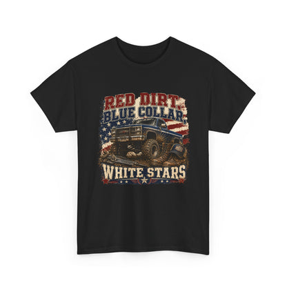 "Red Dirt Blue Collar White Stars" Tee