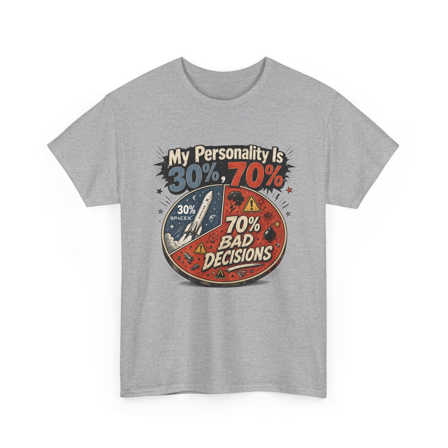 "My Personality Is 30% ? 70% Bad Decisions" - Graphic Tee