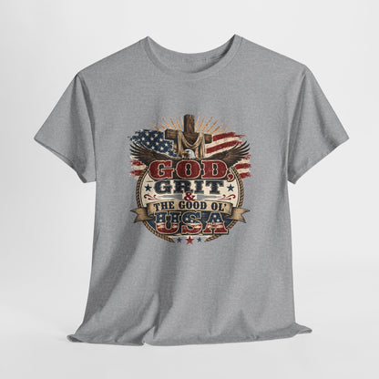 "God, Grit & The Good Ol' USA" - American T-Shirt