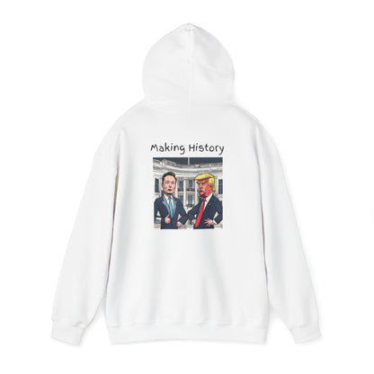 Making History Funny- Elon Musk & Trump Hoodie