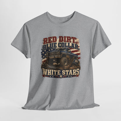 "Red Dirt Blue Collar White Stars" Tee