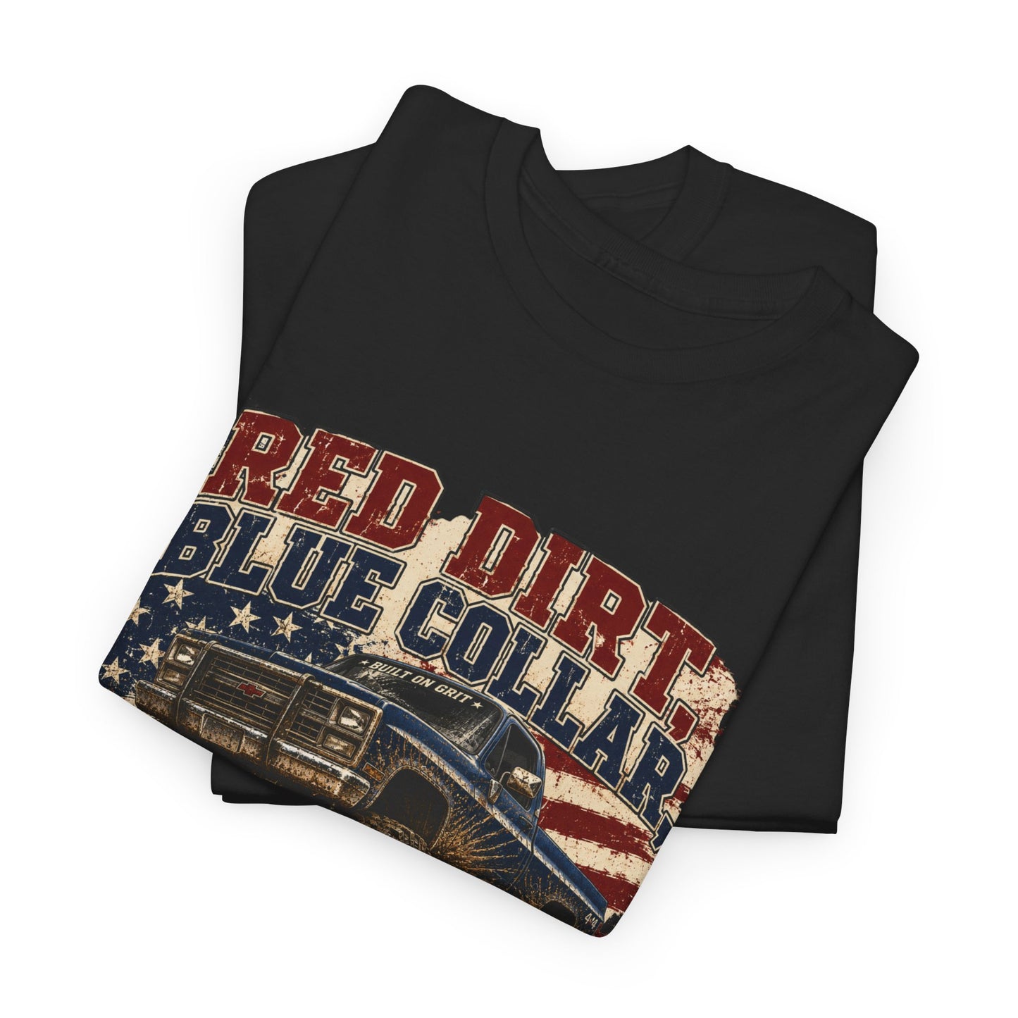 "Red Dirt Blue Collar White Stars" Tee