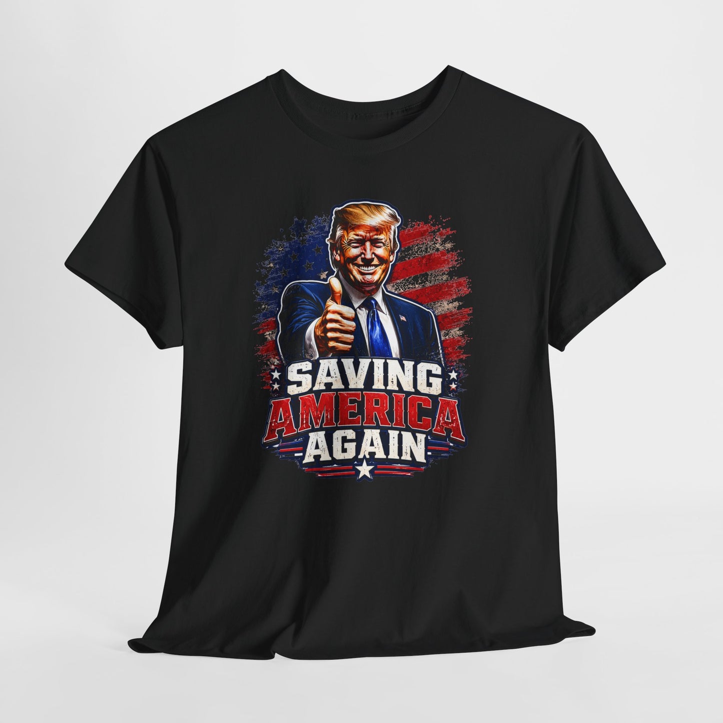 Graphic Tee - "Saving America Again" Patriotic Political T-Shirt