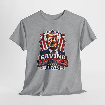 "Saving America Again" T-Shirt, Bold Design